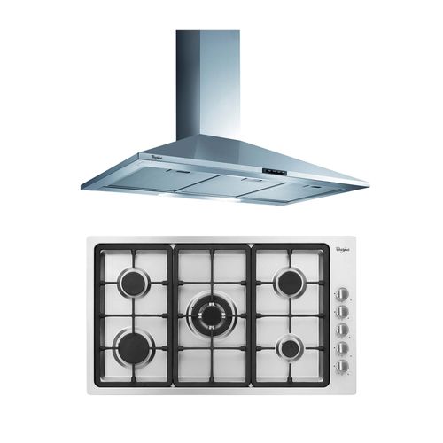 Combo Whirlpool Campana de Pared y Cubierta gas 36" - WAI95ARHWF